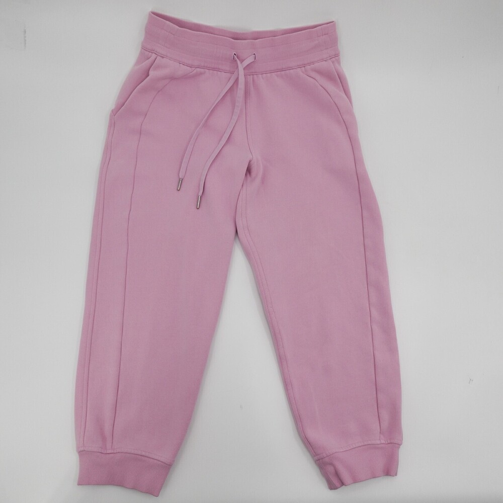 Lululemon Scuba Joggers Womens 6 Pink High-Rise Crop Stretch Athletic Drawstring